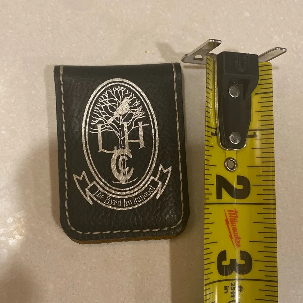Leather Golf Money Clip Lake Hickory Country Club The Byrd Invitational Black
